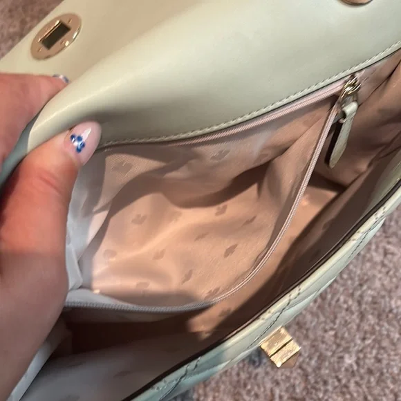 Kate Spade Natalia Smooth Quilted Leather Chain Shoulder Bag in Crystal Blue - Picture 8 of 10